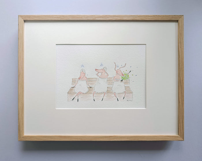 Original Pig Picture drawing by Miru.