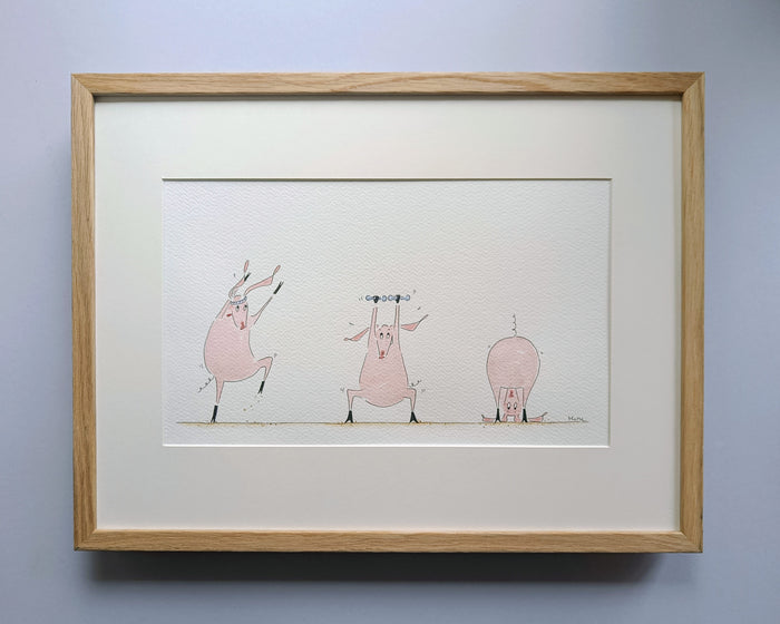 Original Pig Picture drawing by Miru.