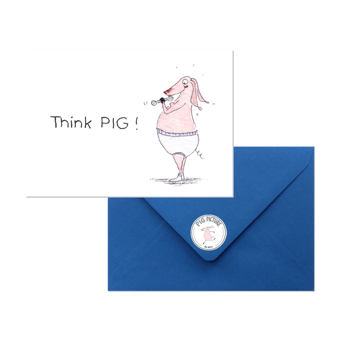 Think PIG ! / Postcard